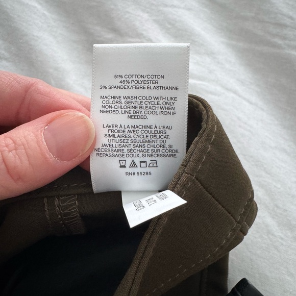 Express New Black Faux Leather and Like New Army Green Mini Skirt - Picture 8 of 9